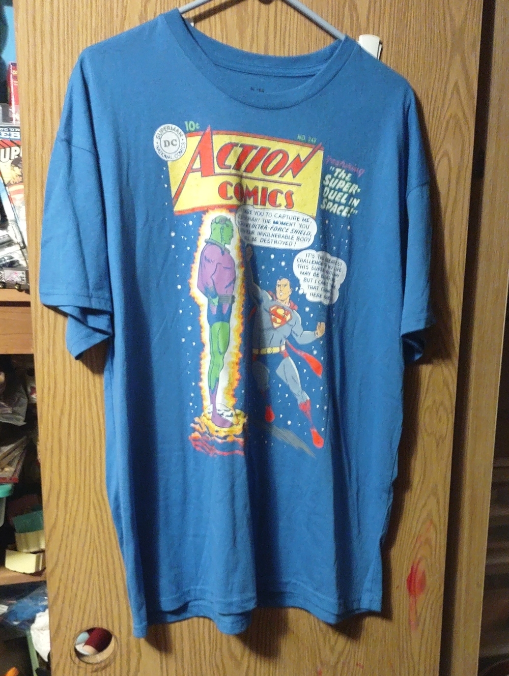Blue Graphic Action Comics Superman T-Shirt